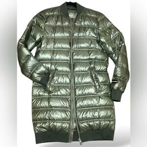 DKNY Sport Dark Green Quilted Puffer Premium Down Jacket